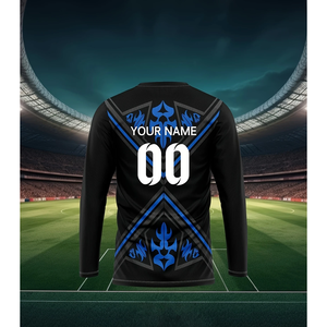 เสื้อฟุตบอลอเมริกันสีดำสำหรับผู้ใหญ่และนักเรียน  สามารถปรับแต่งชื่อและหมายเลขได้ สำหรับนักเรียนใหม่ ทีมแข่งขัน และการฝึกซ้อม - Product Image 3