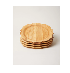 Placa de cargador de madera hecha a mano a granel al por mayor, placa de cargador de servicio de comida de forma redonda Natural, placa de cargador hecha a mano personalizada - Product Image 6