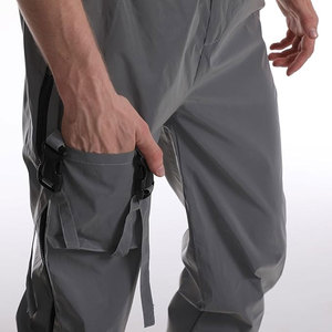 Pantalons de travail décontractés pour hommes Pantalons d'affaires taille haute de couleur unie légers pour le bureau - Product Image 4