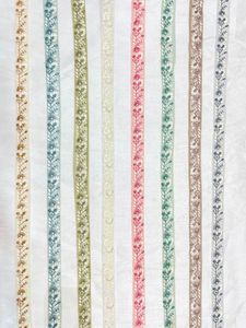 Cordones Bordados florales de organza hechos a medida con cuentas, tamaño 1 pulgada en adelante para diseñadores de vestidos, cinta de encaje floral bordada - Product Image 6