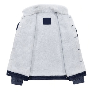 Veste en jean tendance pour hommes, coupe ajustée, décontractée, pour adolescents, garçons, vestes et manteaux en jean, veste en jean à fourrure pour hommes - Product Image 3