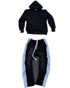 Ensemble de sweat à capuche en coton éponge français personnalisé imprimé DTG 500gsm en lavage vintage à l'acide - Product Image 2