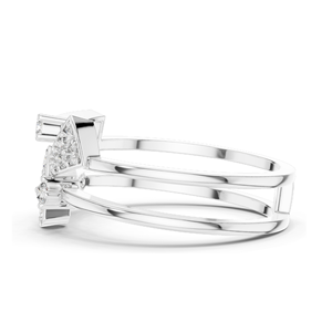 Elegante Anillo de Compromiso con Diamante Cultivado en Laboratorio, 0.28 CT Total, Claridad VVS-VS EF, Oro de 18KT/14KT/10KT y Plata de Ley 925 con Engaste Pavé - Product Image 4