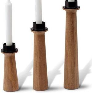 Mangue décorative en bois naturel avec support de bougie polonais marron foncé dessus de table de haute qualité nouveau design bougeoir - Product Image 3