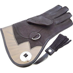 2025 gants de fauconnerie en cuir pour la chasse aux aigles gants de faucon avec piège à animaux accessoires et outils d'équipement de faucon - Product Image 1