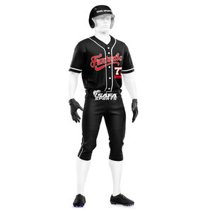 Ensemble d'uniformes de baseball personnalisés, maillot et pantalon de baseball d'équipe, polyester respirant, vente en gros - Product Image 3