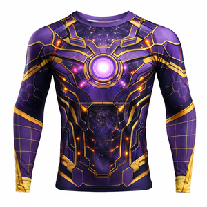 Camisetas Rash Guard para Adultos, Tallas XS-3XL, Colores Personalizados, Sublimación OEM, Spandex/Nylon, Ajuste de Compresión, Secado Rápido - Product Image 1