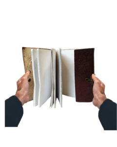 Carnet de croquis en cuir vintage fait main A3, papier non ligné imprimé, reliure à pointes, journal de dessin artistique pour hommes et femmes - Product Image 4