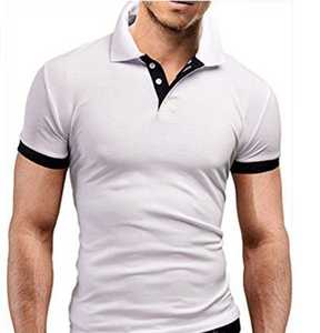 Camiseta de Golf de Punto Transpirable de Manga Corta Informal para Hombre, Nuevo Estilo, Algodón, Talla Grande, Color Sólido Estampado - Product Image 6