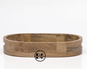 Bandeja DE SERVICIO DE MADERA ovalada de esmalte ecológica de diseño personalizado hecha a mano para bodas, cumpleaños u ocasiones especiales para regalos - Product Image 4