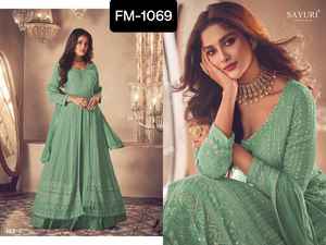 Nouveau Designer Femmes Porter Salwar Kameez Costume Meilleure Vente Style Traditionnel Indien Georgette Anarkali Longue Robe avec Dupatta Ensemble - Product Image 3