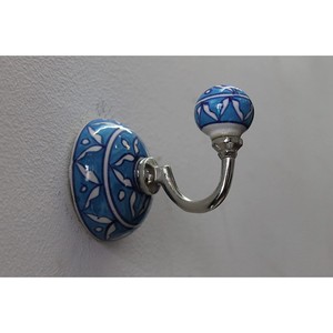 Handmade Blue Ceramic Modern Wall Hooks for <b>Bathrobe</b> Accessories Hotel & School Use Eco-Friendly Lightweight Luxury Gift - Product Image 3