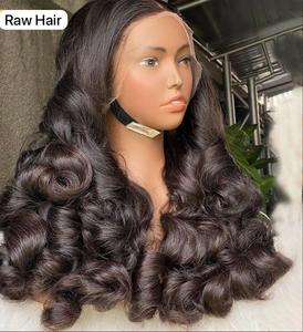 Bouncy ผมมนุษย์หยักลูกไม้ด้านหน้าวิกผมคลื่น13x4 HD โปร่งใสยาวสำหรับผู้หญิงสีดำขายส่งผู้ผลิต - Product Image 5