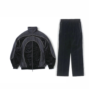 Wholesale New Arrival Winter Printed Gym Fitness Tracksuit for <b>Men</b> <b>Hoodie</b> Zipper Pants Two Piece Cotton <b>Grey</b> Fast Delivery - Product Image 3