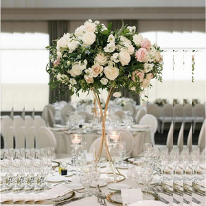 Modern Gold round Metal Vase Unique Home Decor and Garden Decoration <b>Backdrop</b> <b>Stand</b> New Arrival for Aluminum Carton - Product Image 3