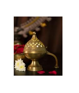 Brûleur d'encens en laiton avec un design antique élégant pour le temple pooja décor à la maison méditation relaxation nettoyage spirituel - Product Image 3