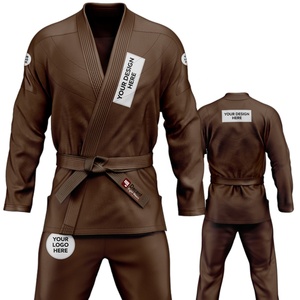 Kimono de BJJ Marrón Personalizado para Mujer, Tejido de Perlas, Uniforme de Artes Marciales de Algodón Duradero, Ligero, Corte Regular, Conjunto de BJJ Gi al por Mayor - Product Image 2