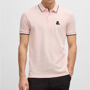 Camisas Casuales para Hombre con Diseño de Logotipo Frontal, Corte Regular, 100% Fibra de Bambú, Tejido Jersey Transpirable, Manga Corta, Color Sólido - Product Image 2