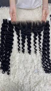 Cheveux noirs naturels Curl Frontal italien de haute qualité pour les femmes noires en gros du Vietnam - Product Image 2
