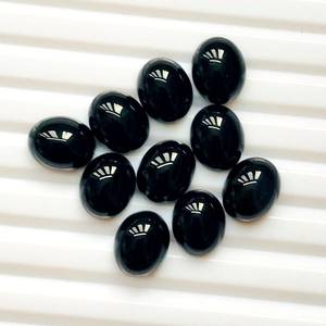 ¡20 piezas cabujón de ónix negro natural! Piedras preciosas sueltas ovaladas pulidas para la fabricación de joyas (8x10mm-15x30mm) - Product Image 5