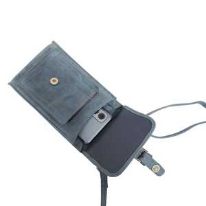 Bolso cruzado de teléfono de cuero genuino Vintage de aspecto resistente antiguo desgastado Estilo vintage Fabricante de proveedores indios superiores - Product Image 2