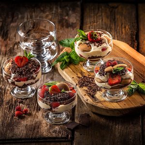 <b>Glass</b> Crystal Ice Cream Cup Bowl Perfect Size Dessert Bowl Footed <b>Sweet</b> Serving <b>Dishes</b> Fruit Cream Cup - Product Image 5