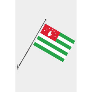 Ensemble de mât de drapeau télescopique mural en aluminium imprimé numériquement pour l'assurance automobile et l'éducation - Product Image 1