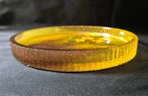 Plateau rond en résine avec motif de fleurs Plateau élégant fait main pour servir du thé Café Snacks Idéal pour la cuisine à domicile et la table - Product Image 5