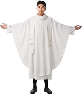 2025 diseño de alta calidad Iglesia Sacerdote Casulla vestimentas bordadas Padre Iglesia túnicas Unisex algodón transpirable étnico - Product Image 5