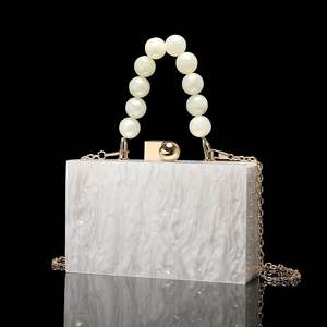 Sac à main en pierre de résine fait à la main de qualité supérieure sac à main avec bouton perlé pour la décoration des fêtes d'anniversaire - Product Image 3