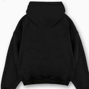 Sweat à Capuche Homme 100% Coton Biologique 400 Gsm Surdimensionné Polaire avec Motif Solide Lavé et Teint Uni pour l'Hiver - Product Image 2