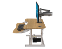 Convertisseur de bureau électrique réglable en hauteur VersaDesk PowerPro Elite, design moderne en bois, bureaux programmables pour le bureau