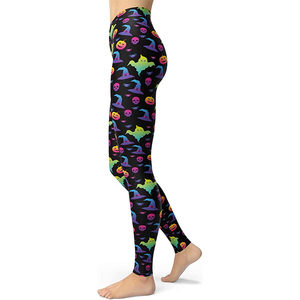 Mallas deportivas con estilo a la moda para mujer, mallas de poliéster hechas con diseño de sublimación - Product Image 1