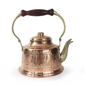 Tetera de Cobre Turca Maras, Grabada a Mano, Ecológica, para Café y Té, 1L, Estilo Antiguo para el Hogar - Product Image 4