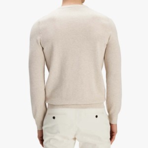 Suéter de Punto Cálido y Transpirable de Alta Calidad OEM, Talla Grande, Fibra de Bambú, Primavera, TWINSET 240g, Suéteres para Hombre - Product Image 3