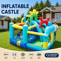 Château gonflable familial en tissu Oxford épaissi avec piscine à balles intégrée, gonflage rapide, pour salon, avec balles