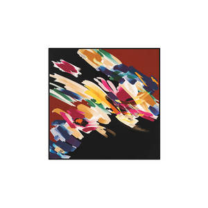 ผ้าเช็ดหน้าคอตตอนสแควร์-สีดำ 90x90 โพลีเอสเตอร์ทวิล - Product Image 1