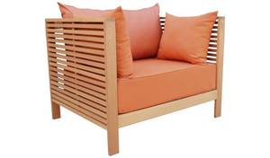 Ensemble de canapés modernes Caterine en teck avec coussins imperméables résistants aux intempéries, meubles d'extérieur durables pour usage hôtelier - Product Image 5