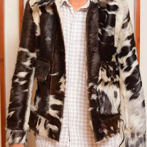 Veste en cuir de vache véritable pour homme, best-seller, style urbain, imperméable, écologique, personnalisable, haute qualité, hiver - Product Image 1