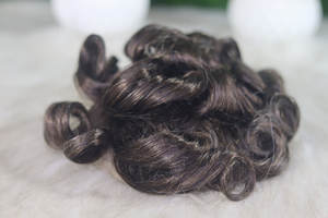 Peluca recta rizada de onda profunda para hombre, encaje frontal francés, cabello Remy 100%, piel suave y fina, Base NPU, sistemas de cabello marrón oscuro, postizo - Product Image 5