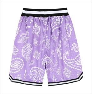 High-Quty Mid-Waist <b>Men's</b> Plus Size Breathable Hot Shorts Casual <b>Bandana</b> Knitted Sublimation Polyester Drawstring Closure Summer - Product Image 4