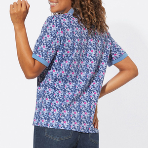 Verano informal de mujer para Polos transpirables de secado rápido e impresos sublimados hechos al por mayor con cuello vuelto - Product Image 2