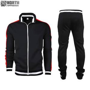 Nueva moda invierno sólido 2 piezas con capucha pantalones cortos conjunto ropa de calle en blanco cuarto Zip Wind Breaker algodón Chándal fútbol - Product Image 3