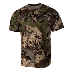 Chemise de pêche camouflage personnalisée, respirante, confortable, en tissu extensible, camouflage délavé, vintage, manches courtes, pour la chasse - Product Image 2