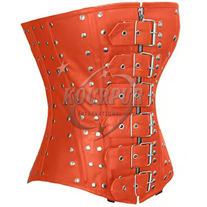 Corsé Moldeador de Mujer con Espalda de Encaje y Cordones, Diseño Sin Costuras con Estampado de Bloques, Material de Cuero/Spandex/Poliéster, Color Personalizable - Product Image 4