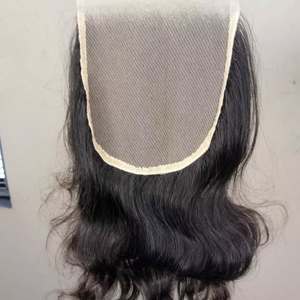 13/6 Wavy HD Swiss Lace Frontal South Indian Temple Extension de cheveux cheveux humains bruts Style Afro/Curl Prix de gros Ensemble - Product Image 1