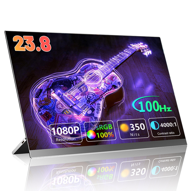 23.8Inch 1080P Portable Display IPS Panel HDR 75Hz with Ultra Slim Body Custom Branded Bulk Purchase Factory Laptop Monitor