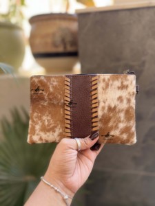 กระเป๋าคลัทช์หนังวัวขนสัตว์มาใหม่กระเป๋าสตางค์สีน้ำตาลแฟชั่นแบบตะวันตก - Product Image 2