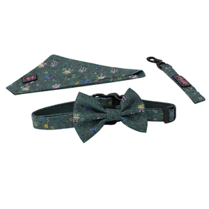 Heart Pattern Dog Bow Tie Adjustable Pet Collar Accessory Soft Fabric with Hook and Loop Fastening - Product Image 6