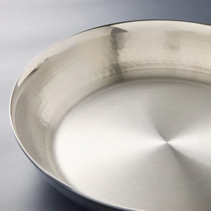 Poêle à frire classique en acier inoxydable écologique de luxe, extérieur martelé, intérieur poli, intérieur antiadhésif, cuisinière à gaz - Product Image 2